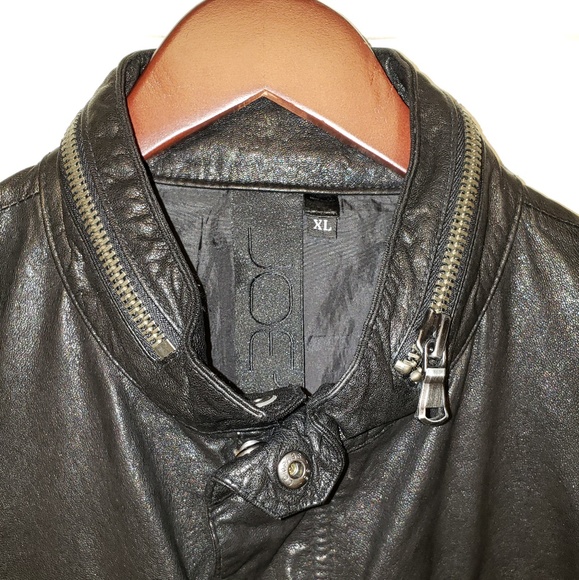 SOLD Mens JOES JEANS Genuine Leather Jacket.Blk.XL - Picture 3 of 7